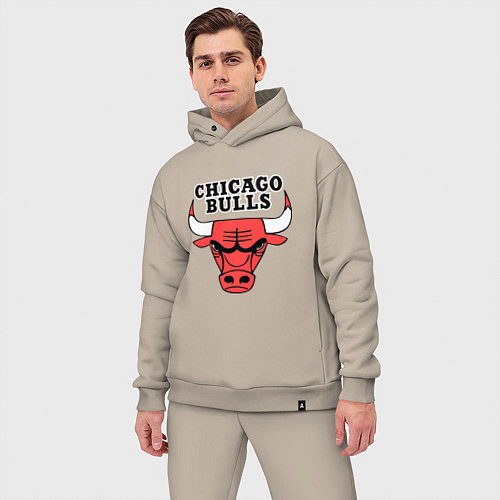 Мужской костюм оверсайз Chicago Bulls / Миндальный – фото 3