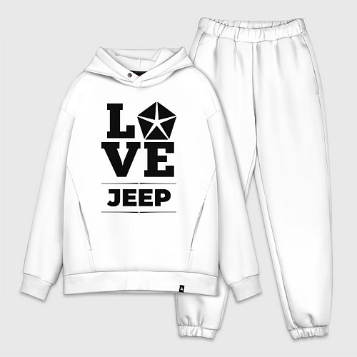 Мужской костюм оверсайз Jeep Love Classic / Белый – фото 1