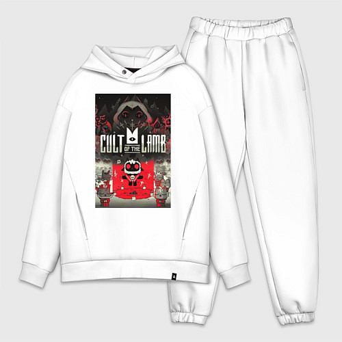 Мужской костюм оверсайз Cult of the Lamb game / Белый – фото 1