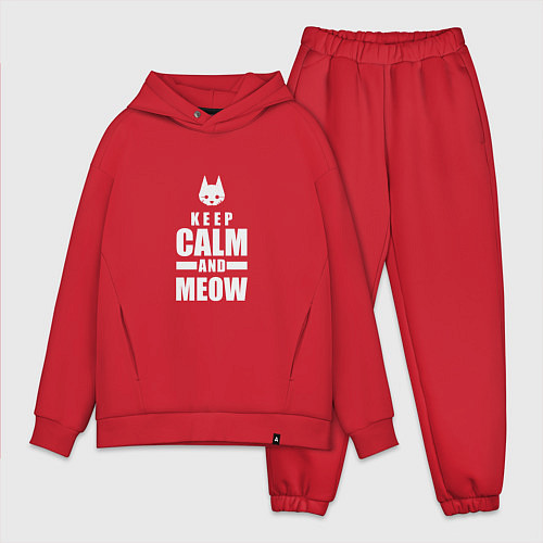 Мужской костюм оверсайз Stray - Keep Calm / Красный – фото 1