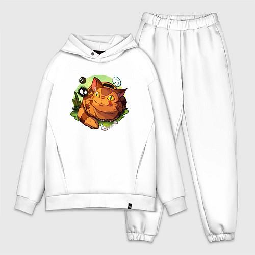 Мужской костюм оверсайз Котобус и сусуватари - мой сосед Тоторо / Белый – фото 1