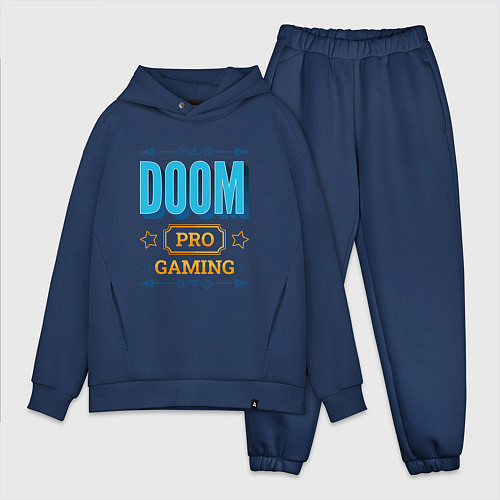 Мужской костюм оверсайз Игра Doom pro gaming / Тёмно-синий – фото 1