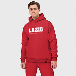 Мужской костюм оверсайз Lazio football club классика, цвет: красный — фото 2