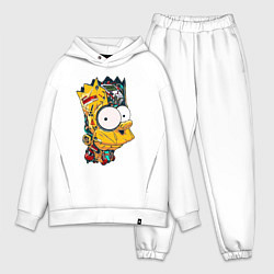 Мужской костюм оверсайз Cyber-Bart - Simpsons family, цвет: белый