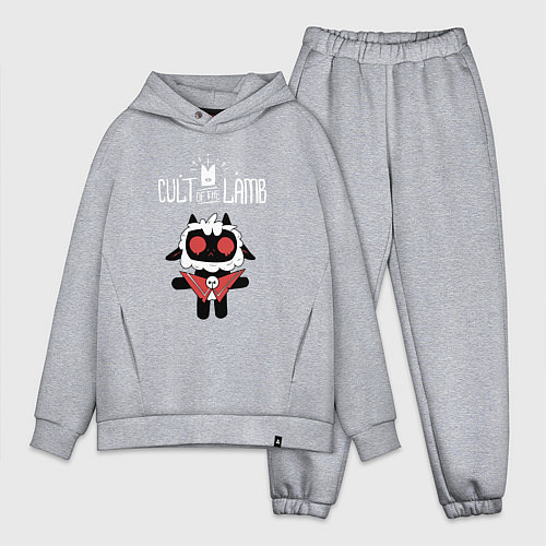 Мужской костюм оверсайз Культ Агнаца - Cult of the lamb / Меланж – фото 1