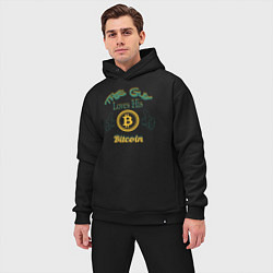 Мужской костюм оверсайз Loves His Bitcoin, цвет: черный — фото 2