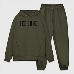 Мужской костюм оверсайз Ice Cube - logo, цвет: хаки