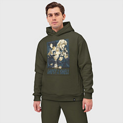 Мужской костюм оверсайз Ghost in the shell all, цвет: хаки — фото 2