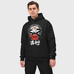 Мужской костюм оверсайз Jiu-jitsu Brazilian fight club logo, цвет: черный — фото 2