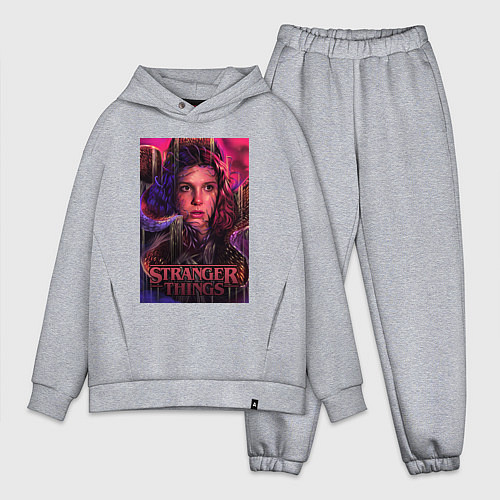 Мужской костюм оверсайз Stranger Things eleven / Меланж – фото 1