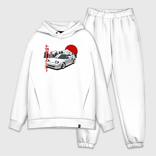 Мужской костюм оверсайз Toyota Mr2 w10 / Белый – фото 1