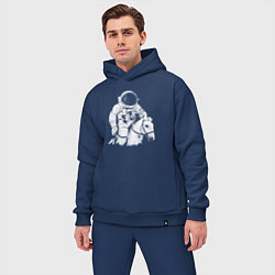Мужской костюм оверсайз Космонавт на коне, цвет: тёмно-синий — фото 2