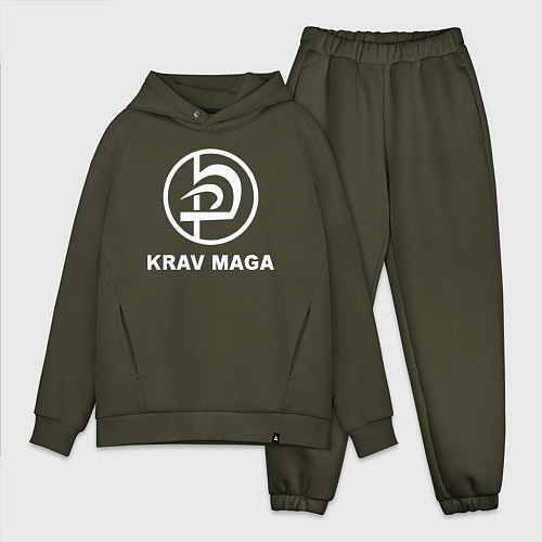 Мужской костюм оверсайз Krav maga hand-to-hand combat emblem / Хаки – фото 1