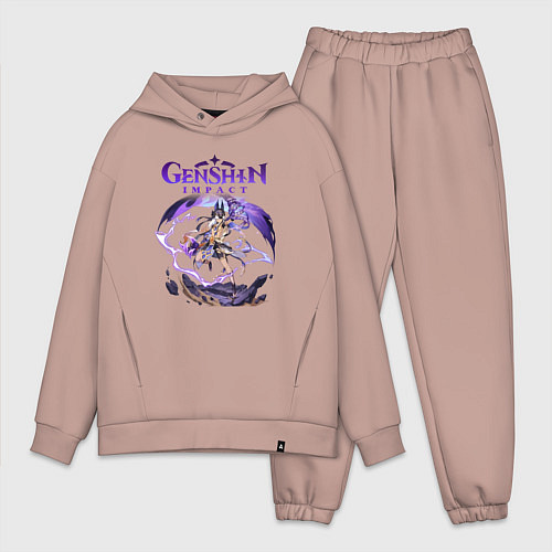 Мужской костюм оверсайз Сайно Геншин Импакт / Пыльно-розовый – фото 1