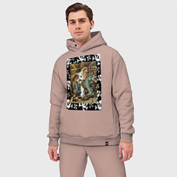 Мужской костюм оверсайз Доктор Ливси и Билли Бонс, цвет: пыльно-розовый — фото 2