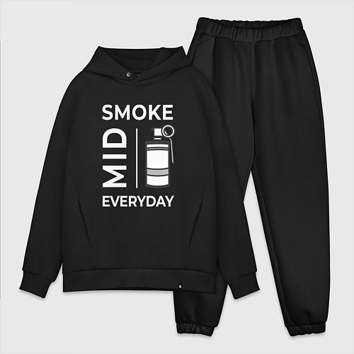 Мужской костюм оверсайз Smoke Mid Everyday / Черный – фото 1