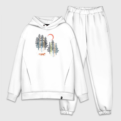 Мужской костюм оверсайз Лисий Лес / Белый – фото 1