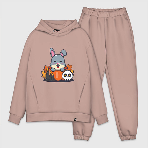 Мужской костюм оверсайз Rabbit halloween / Пыльно-розовый – фото 1