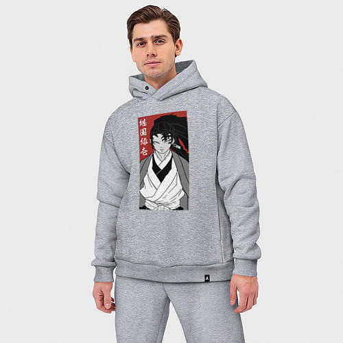 Мужской костюм оверсайз Охотник Ёриичи / Меланж – фото 3