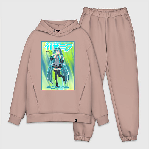 Мужской костюм оверсайз Хацунэ Мику / Пыльно-розовый – фото 1