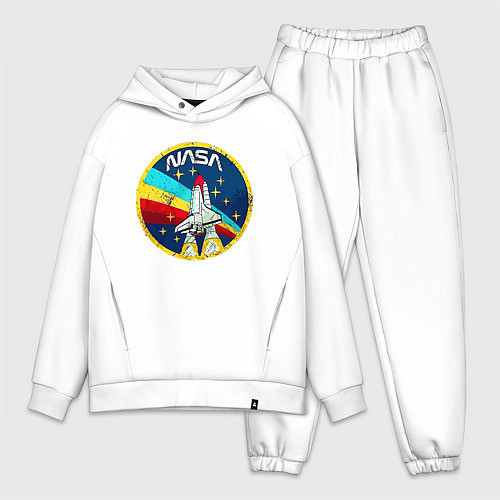 Мужской костюм оверсайз NASA - emblem - USA / Белый – фото 1