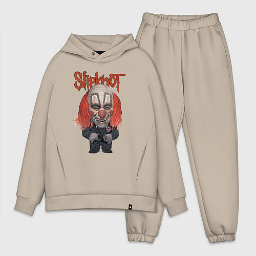 Мужской костюм оверсайз Slipknot art / Миндальный – фото 1