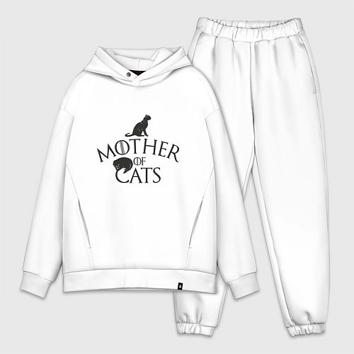 Мужской костюм оверсайз Мать котов / Белый – фото 1