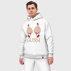 Мужской костюм оверсайз Два весёлых гуся - GUSSI - Fashion 2055, цвет: белый — фото 2