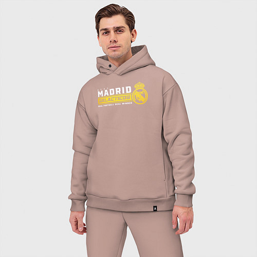 Мужской костюм оверсайз Real Madrid galacticos / Пыльно-розовый – фото 3