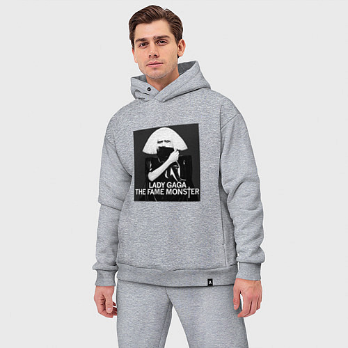 Мужской костюм оверсайз Lady gaga the fame monster / Меланж – фото 3