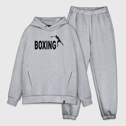 Мужской костюм оверсайз Бокс вместо пумы / Меланж – фото 1