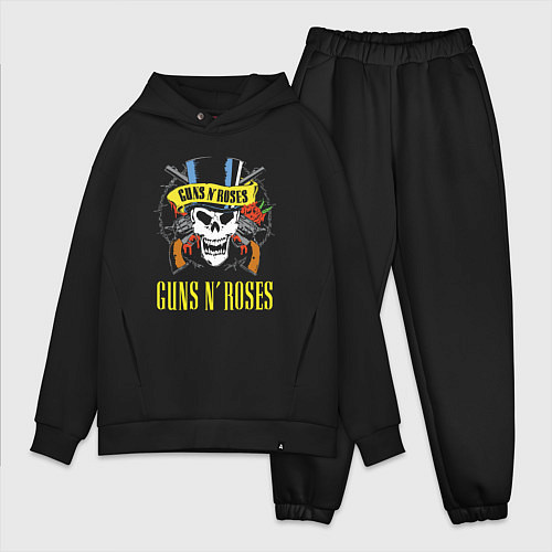 Мужской костюм оверсайз Guns n roses Skull / Черный – фото 1