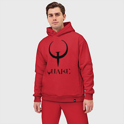 Мужской костюм оверсайз Quake I logo, цвет: красный — фото 2