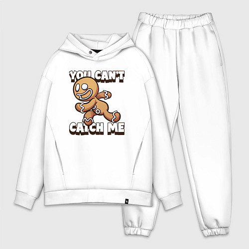 Мужской костюм оверсайз Не поймаешь - печенька / Белый – фото 1