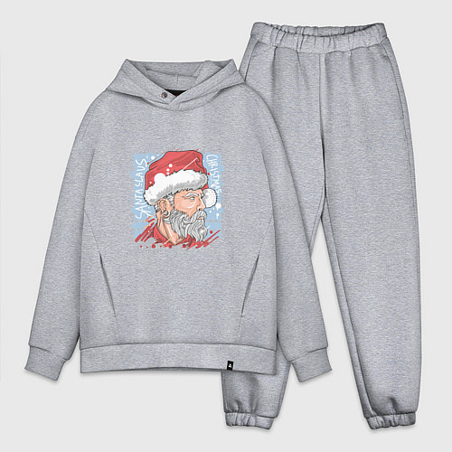 Мужской костюм оверсайз Claus christmas / Меланж – фото 1