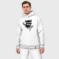 Мужской костюм оверсайз Енот вратарь, цвет: белый — фото 2