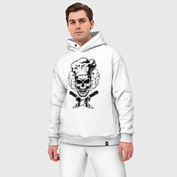 Мужской костюм оверсайз The cooks skull, цвет: белый — фото 2