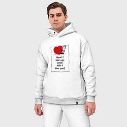 Мужской костюм оверсайз Have i told you lately that i love you, цвет: белый — фото 2