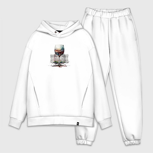 Мужской костюм оверсайз Любимый город / Белый – фото 1