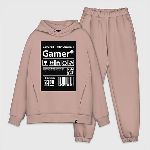 Мужской костюм оверсайз Геймер инструкция по применению / Пыльно-розовый – фото 1