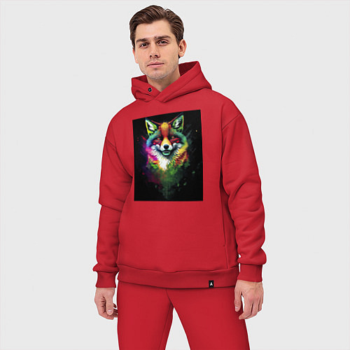 Мужской костюм оверсайз Colorful Fox / Красный – фото 3