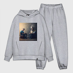 Мужской костюм оверсайз Зазеркалье, цвет: меланж