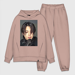 Мужской костюм оверсайз Handsome Jimin, цвет: пыльно-розовый