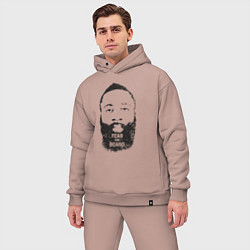 Мужской костюм оверсайз Harden beard, цвет: пыльно-розовый — фото 2