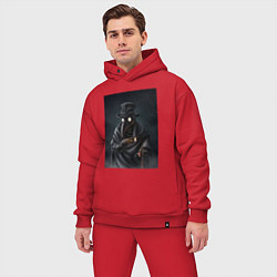 Мужской костюм оверсайз Чумной доктор в Средневековье, цвет: красный — фото 2