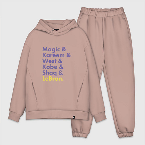 Мужской костюм оверсайз Lakers players / Пыльно-розовый – фото 1
