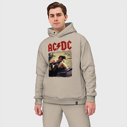 Мужской костюм оверсайз AC DC Angus, цвет: миндальный — фото 2