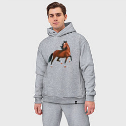 Мужской костюм оверсайз Хакнэ, цвет: меланж — фото 2