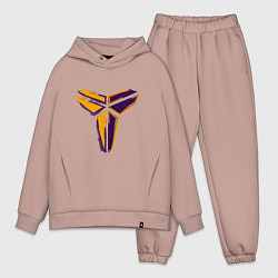 Мужской костюм оверсайз Kobe logo, цвет: пыльно-розовый