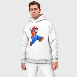 Мужской костюм оверсайз Марио прыгает, цвет: белый — фото 2